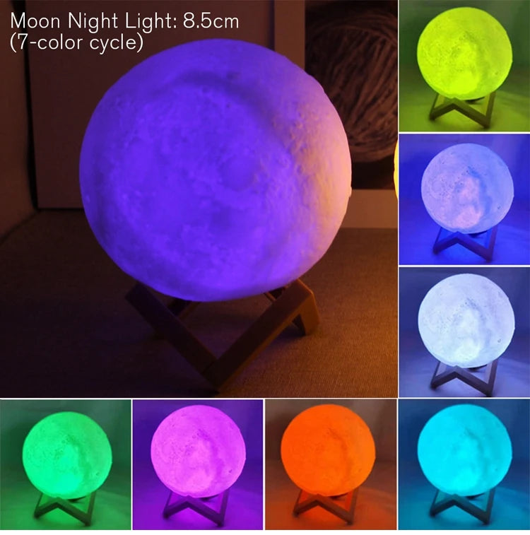 Zelvora LunaOrb™ — 3D LED Moon Lamp Night Light