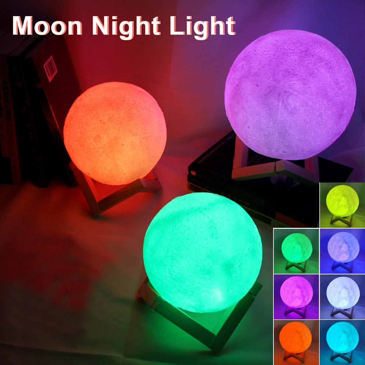 Zelvora LunaOrb™ — 3D LED Moon Lamp Night Light