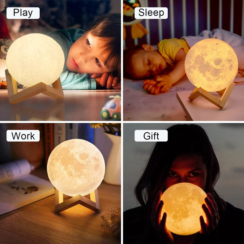 Zelvora LunaOrb™ — 3D LED Moon Lamp Night Light