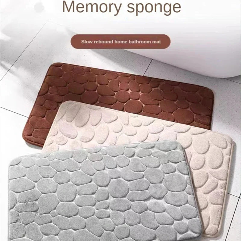 Zelvora StoneStep™ — Luxury 3D Pebble Bath Mat