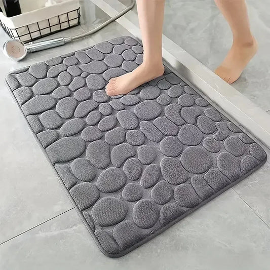 Zelvora StoneStep™ — Luxury 3D Pebble Bath Mat