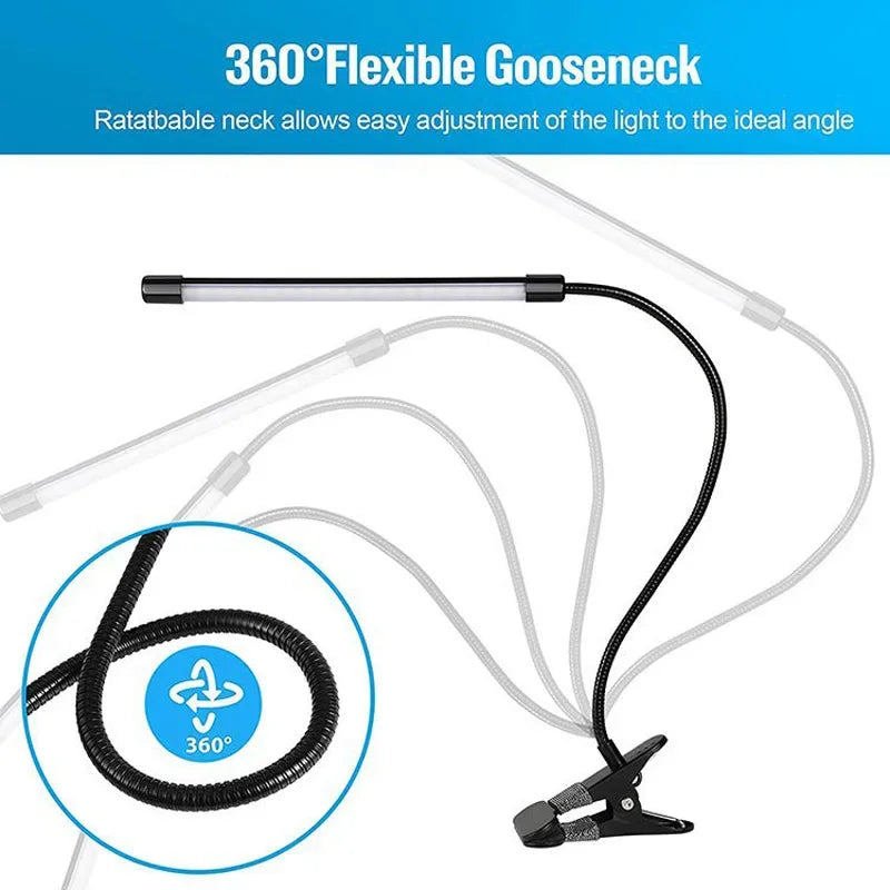 Zelvora LumiClip Pro™ — LED Clip On Luxury Desk Lamp