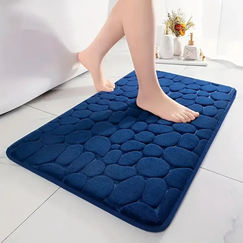 Zelvora StoneStep™ — Luxury 3D Pebble Bath Mat