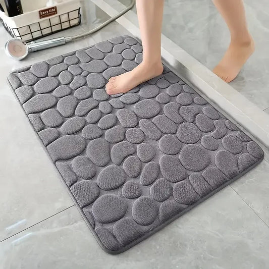 Zelvora StoneStep™ — Luxury 3D Pebble Bath Mat